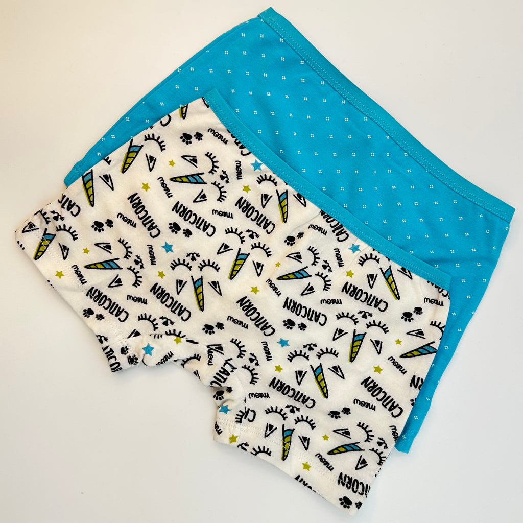 Girls cotton printed hot short Underwear - pack of 2