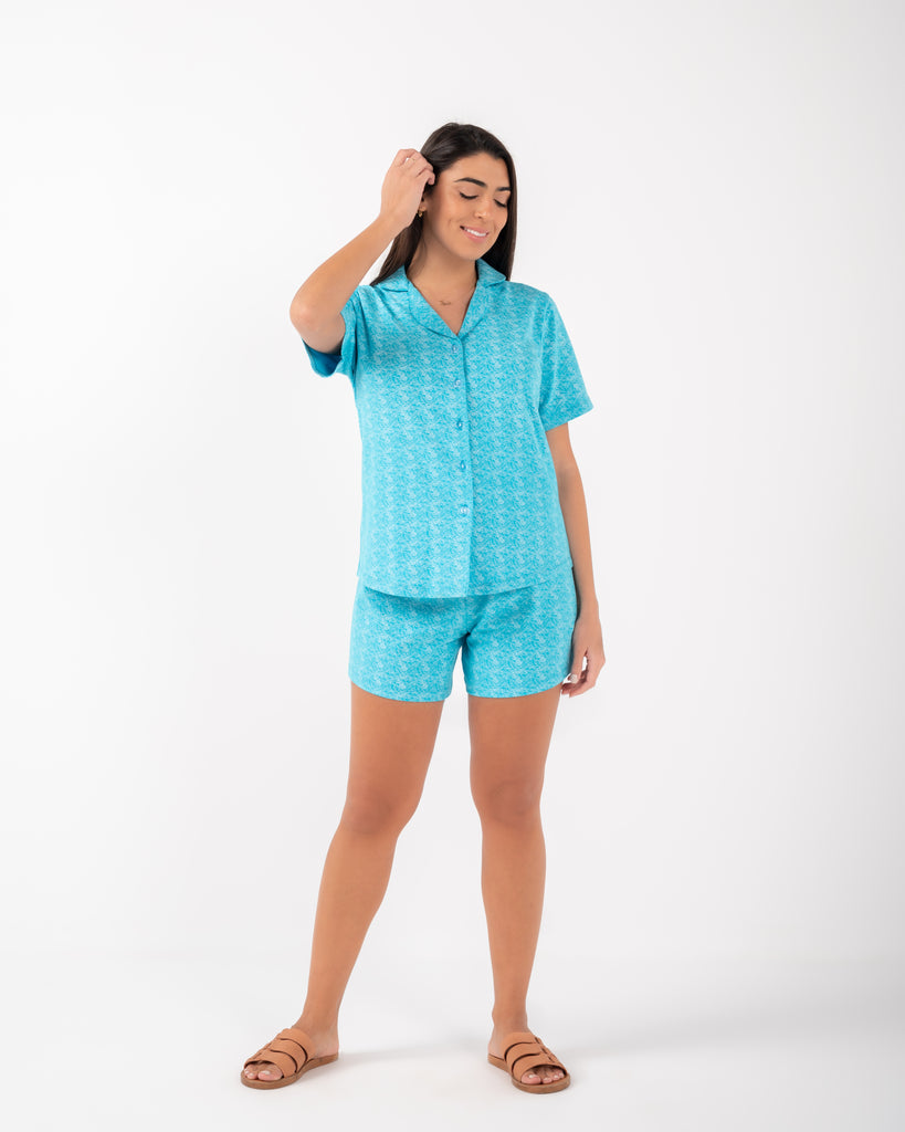 Women Cotton short sleeve short pijamas